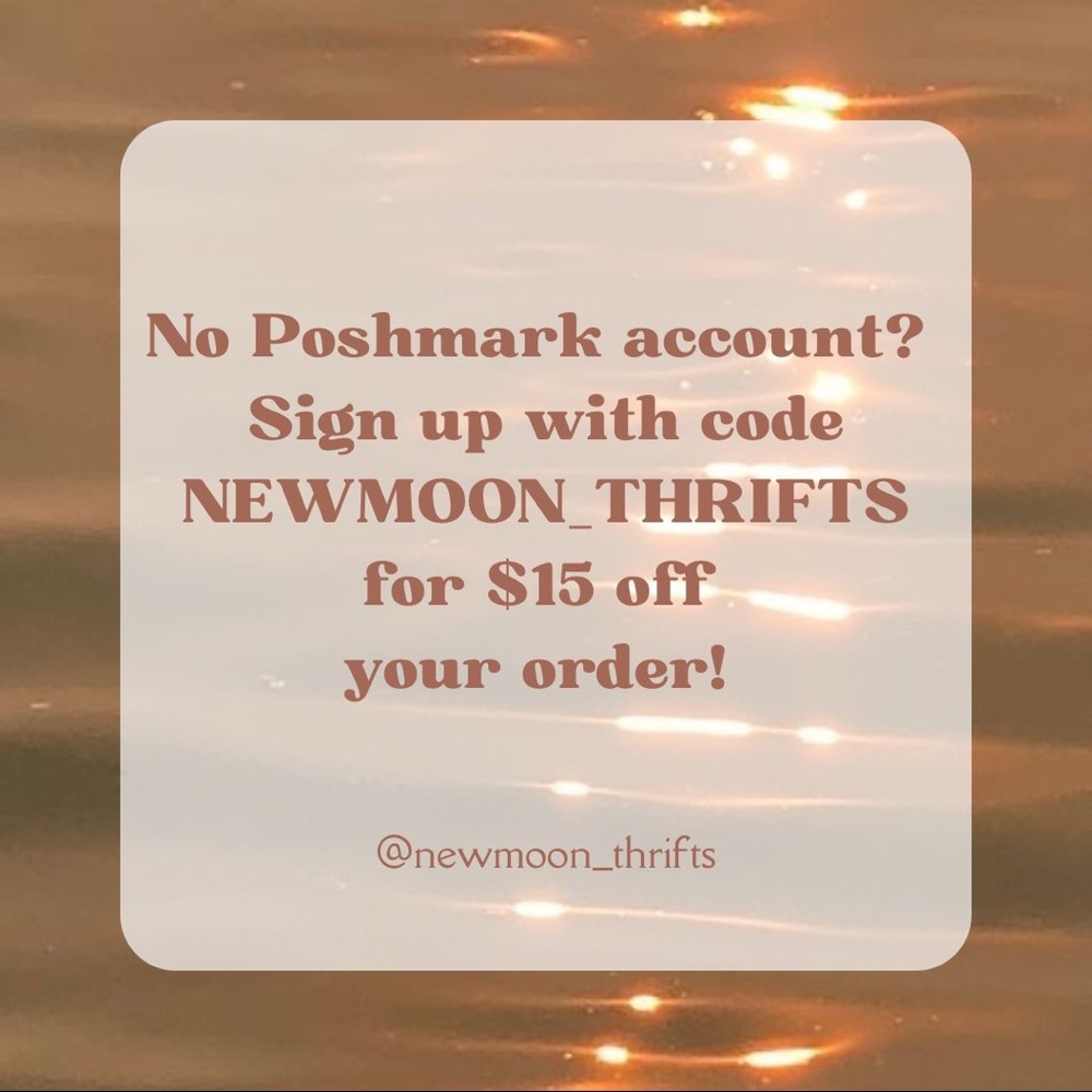 No Poshmark account? Sign up with code NEWMOON_THRIFTS for $15 off your order! ✨